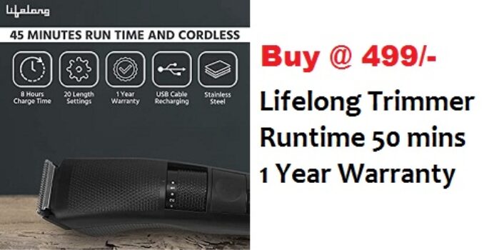 Lifelong Trimmer Runtime 50 minutes with 1 Year Warranty