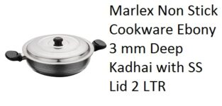 Marlex Non Stick Cookware Ebony 3 mm Deep Kadhai