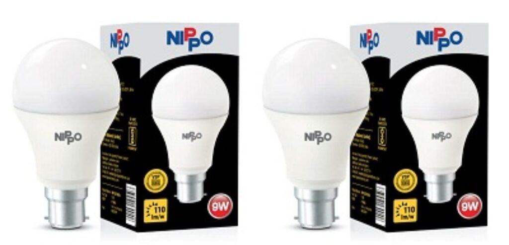 https://www.indiafreestuff.in/nippo-9w-led-bulb-2-pack-base-22-cool-day-light-1-year-warranty-voltage-surge-protection-high-energy-savings#:~:text=03%2C2023%2012%3A40-,NIPPO%209W%20LED%20Bulb%20(2%20Pack)%20Base%2022,-%2C%20Cool%20Day%20Light