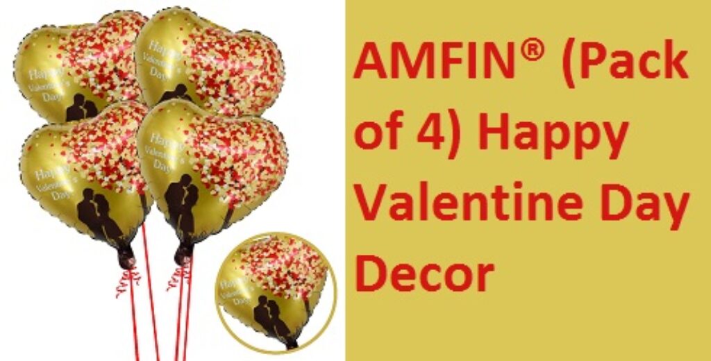 AMFIN (Pack of 4) Happy Valentine Day Decor