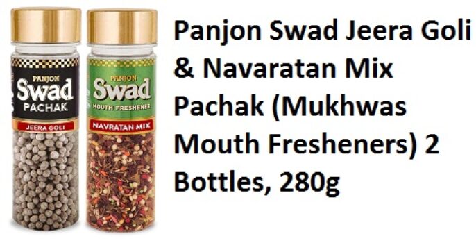 Panjon Swad Jeera Goli & Navaratan Mix Pachak (Mukhwas Mouth Fresheners) 2 Bottles, 280g