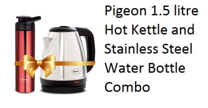 Pigeon 1.5 litre Hot Kettle and Stainless Steel Water Bottle Combo