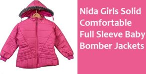 Nida Girls Solid Comfortable Full Sleeve Baby Bomber Jackets
