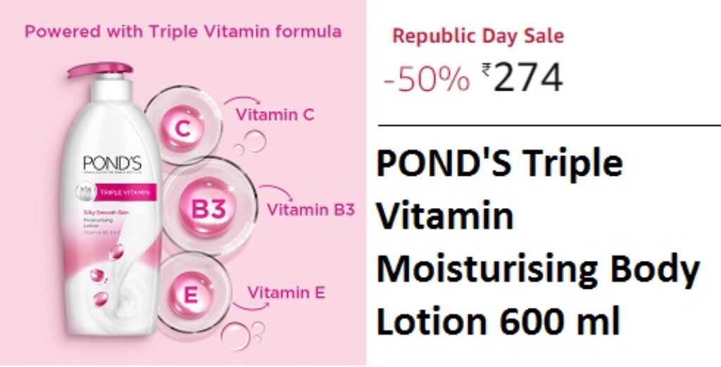POND'S Triple Vitamin Moisturising Body Lotion 600 ml