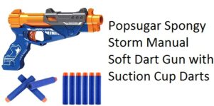 Popsugar Spongy Storm Manual Soft Dart Gun with Suction Cup Darts