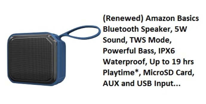 (Renewed) Amazon Basics Bluetooth Speaker, 5W Sound,