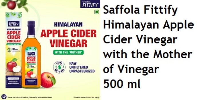 Saffola Fittify Himalayan Apple Cider Vinegar with the Mother of Vinegar - 500 ml 