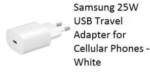 Samsung 25W USB Travel Adapter for Cellular Phones - White