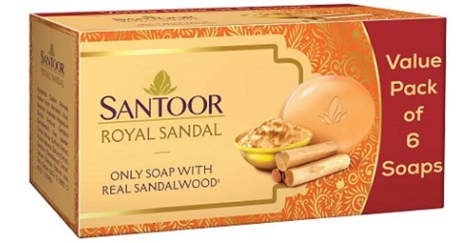 Santoor Royal Sandal, 125g (Pack of 6)