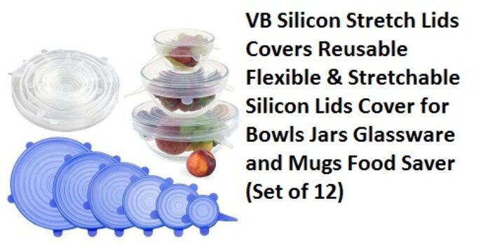 VB Silicon Stretch Lids Covers Reusable Flexible & Stretchable Silicon Lids