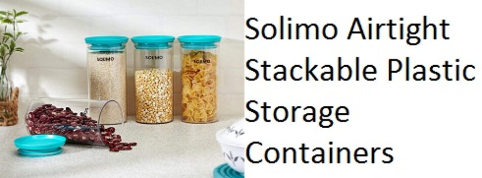 Amazon Brand - Solimo Airtight Stackable Plastic Storage Containers