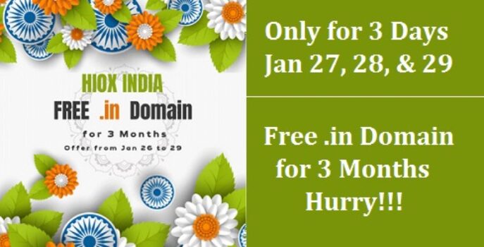 Free domain name registration india for 3 Months