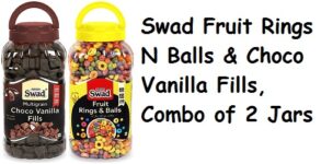 Swad Fruit Rings N Balls & Choco Vanilla Fills, Combo of 2 Jars