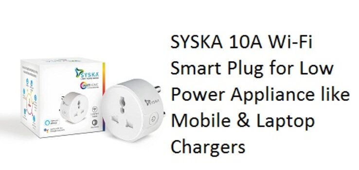 SYSKA 10A Wi-Fi Smart Plug for Low Power
