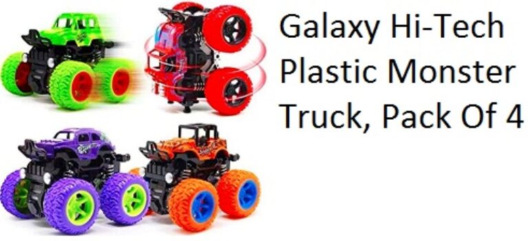 Galaxy Hi-Tech Plastic Monster Truck, Pack Of 4