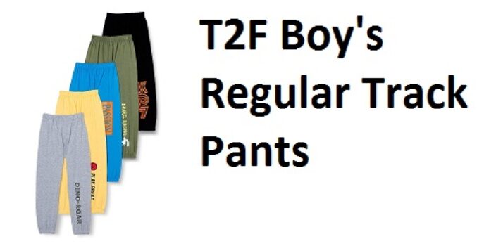 T2F Boy's Regular Track Pants