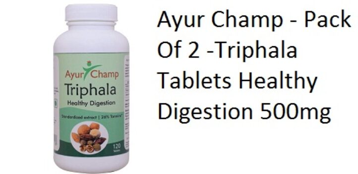 Ayur Champ - Pack Of 2 -Triphala Tablets Healthy Digestion 500mg