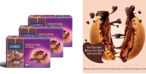 UNIBIC Foods Choco Kiss Cookies 250g (Pack of 3), Filled with Chocolate