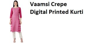 Vaamsi Crepe Digital Printed Kurti