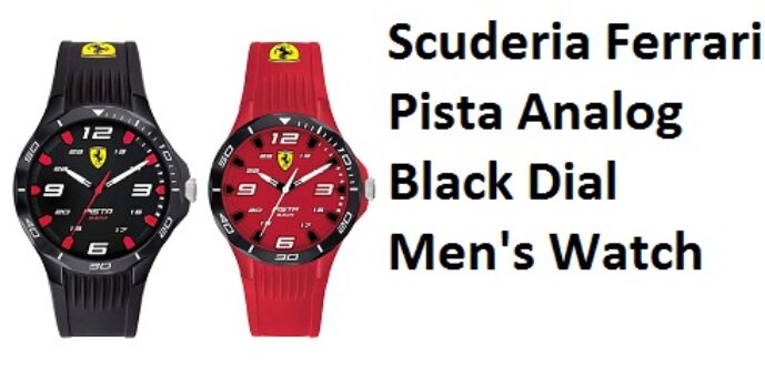 Scuderia Ferrari Pista Analog Black Dial Men's Watch