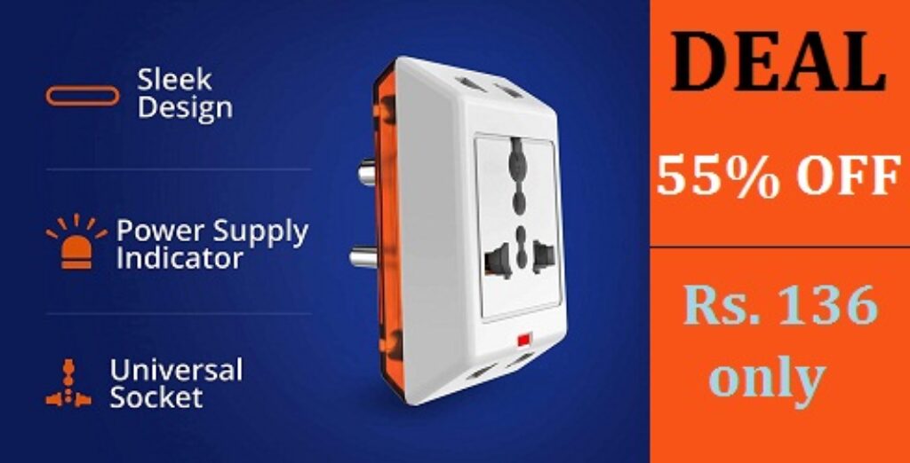 Wipro 3 way multiplug with built in Surge Protector