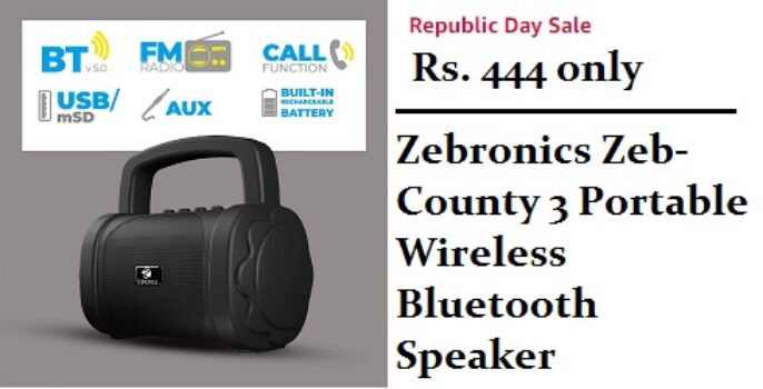 Zebronics Zeb County 3 Portable Wireless Bluetooth Speaker
