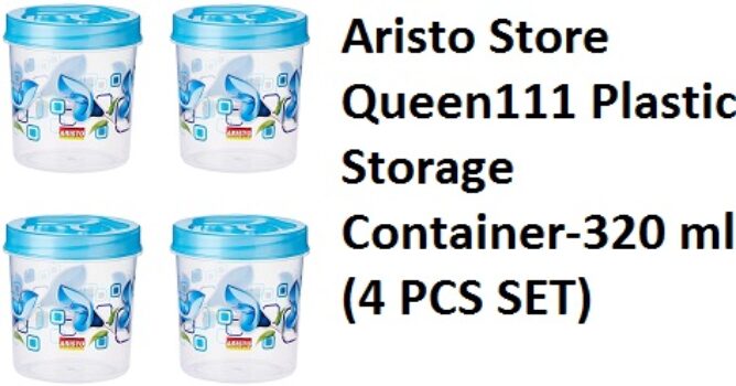 Aristo Store Queen111 Plastic Storage Container-320 ml (4 PCS SET)