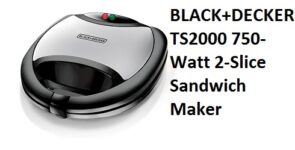 BLACK+DECKER TS2000 750-Watt 2-Slice Sandwich Maker