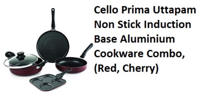 Cello Prima Uttapam Non Stick Induction Base Aluminium Cookware Combo