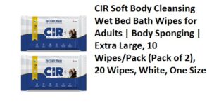 Roll over image to zoom in CIR Soft Body Cleansing Wet Bed Bath Wipes for Adults