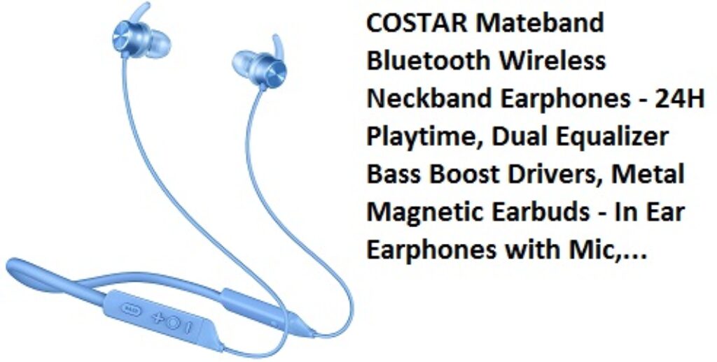 COSTAR Mateband Bluetooth Wireless Neckband Earphones