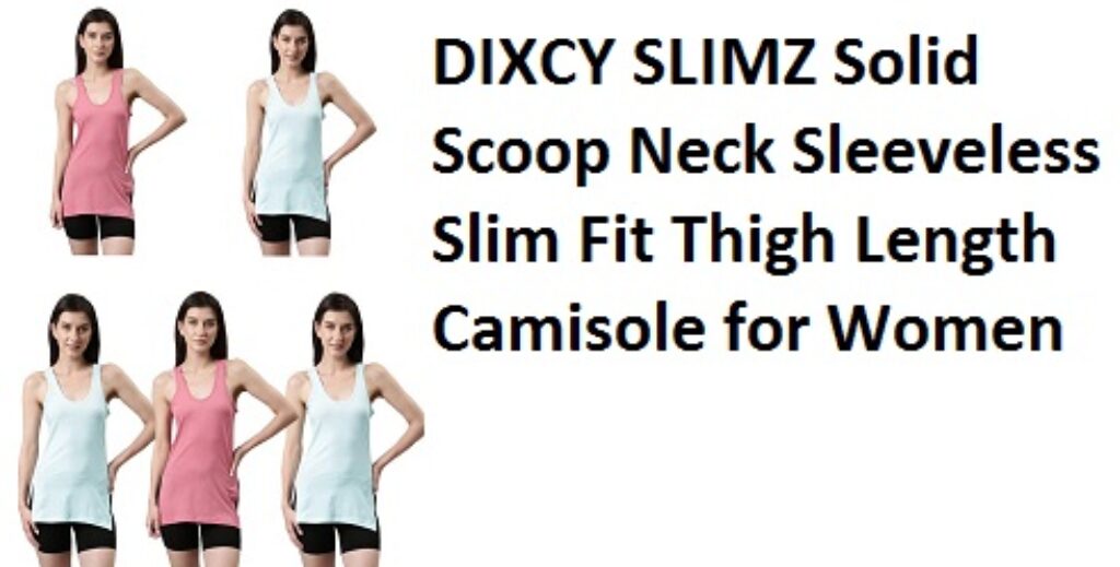 DIXCY SLIMZ Solid Scoop Neck Sleeveless Slim Fit