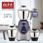 Echt ZR 7S Mixer Grinder 750 Watt , 3 Stainless Steel Jars