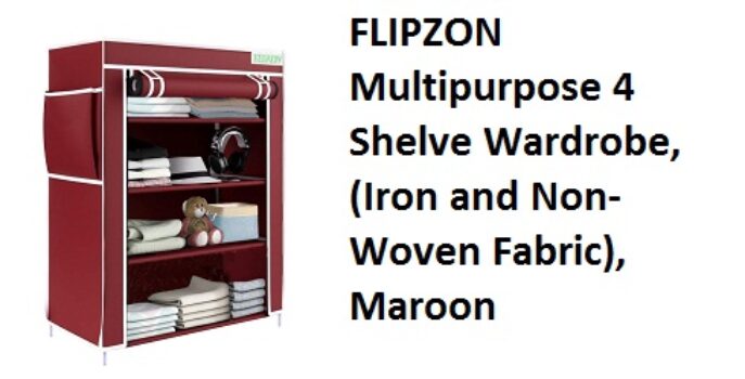 FLIPZON Multipurpose 4 Shelve Wardrobe