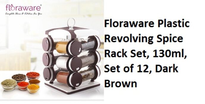 Floraware Plastic Revolving Spice Rack Set