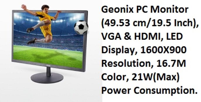 Geonix PC Monitor (49.53 cm/19.5 Inch),