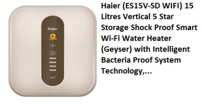 Haier (ES15V-SD WIFI) 15 Litres Vertical 5 Star Storage Shock Proof Smart Wi-Fi Water