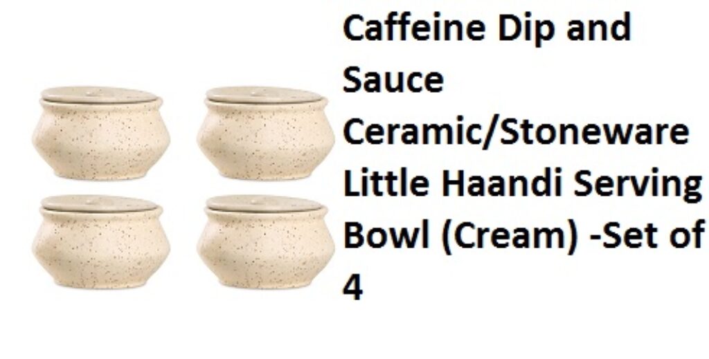 Caffeine Dip and Sauce Ceramic/Stoneware Little Haandi Serving Bowl