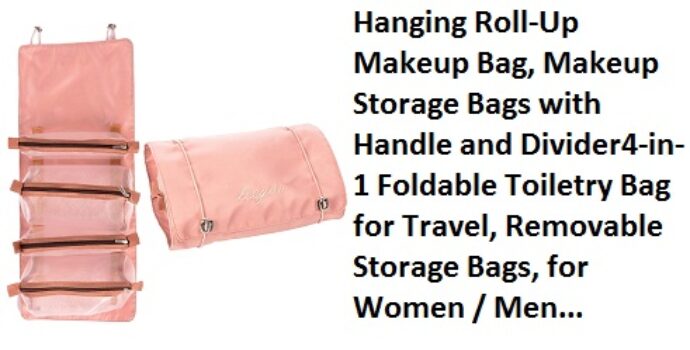 Hanging Roll-Up Makeup Bag, Makeup Storage Bags