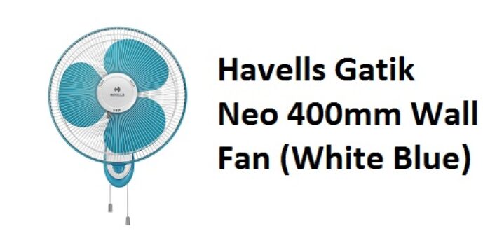 Havells Gatik Neo 400mm Wall Fan (White Blue)