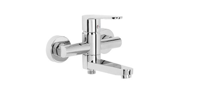 Hindware F440011CP Cora 2-in-1 Hot and Cold Wall Mixer with Provision for Hand Shower,
