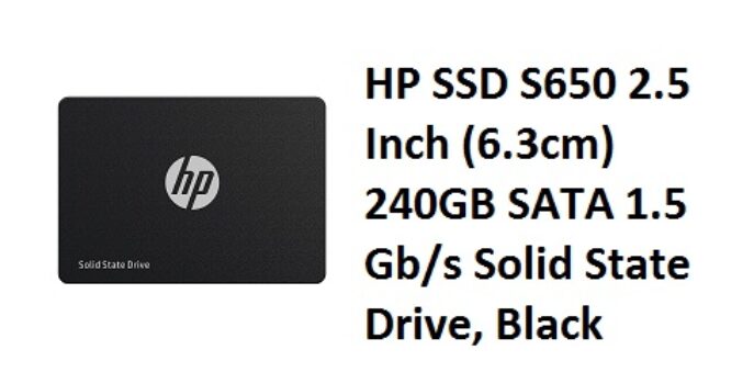 HP SSD S650 2.5 Inch (6.3cm) 240GB SATA 1.5 Gb/s Solid State Drive, Black