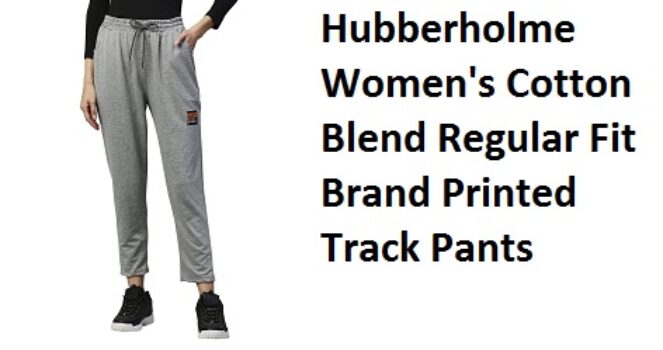 Hubberholme Women's Cotton Blend Regular Fit Brand Printed Track Pants