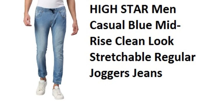 HIGH STAR Men Casual Blue Mid-Rise Clean Look