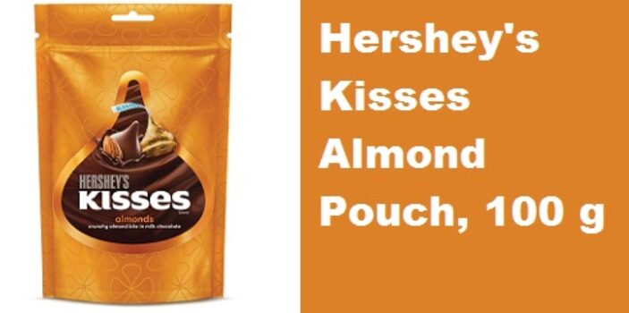 Hershey's Kisses Almond Pouch, 100.8 g Rs. 84 only