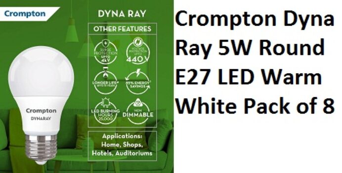 Crompton Dyna Ray 5W Round E27 LED Warm