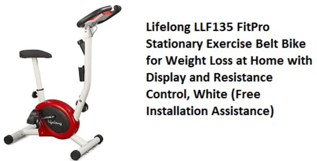 Lifelong LLF135 FitPro Stationary Exercise Belt Bike for Weight Loss