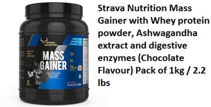 Strava Nutrition Mass Gainer with Whey protein powder