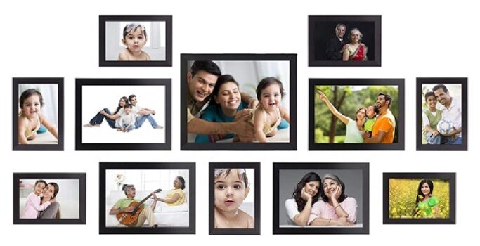 Collage photo frames online India by Solimo (Set of 12)