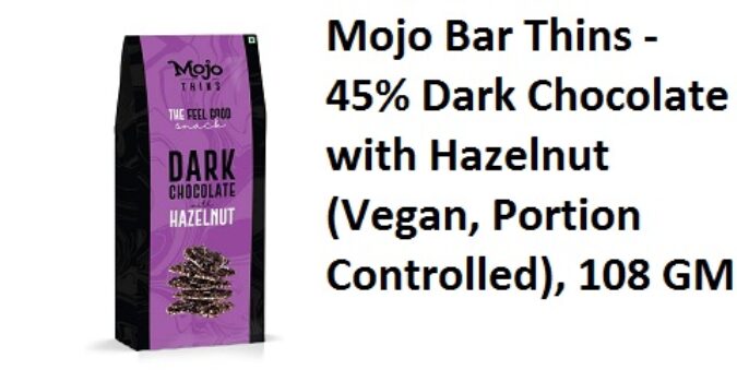 Mojo Bar Thins - 45% Dark Chocolate with Hazelnut